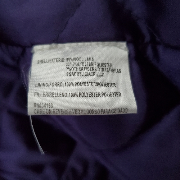 Calvin Klein Black Pea Coat Wool - Picture 16 of 16